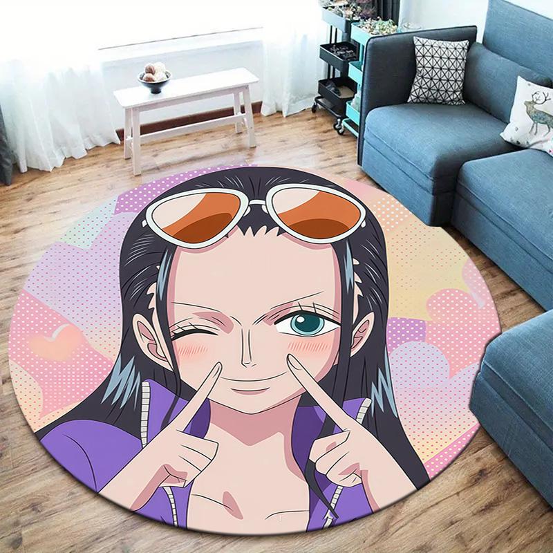 Nico Robin Round Area Rug Carpet Rug For Living Room Bedroom Sofa Playroom Decor Nonslip Floor Mat