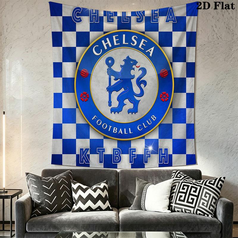 Chelsea-Logo Wandbehang Bedruckte Stoffdecke Dekorative Wandteppiche für Schlafzimmer Wohnzimmer Heimdekoration