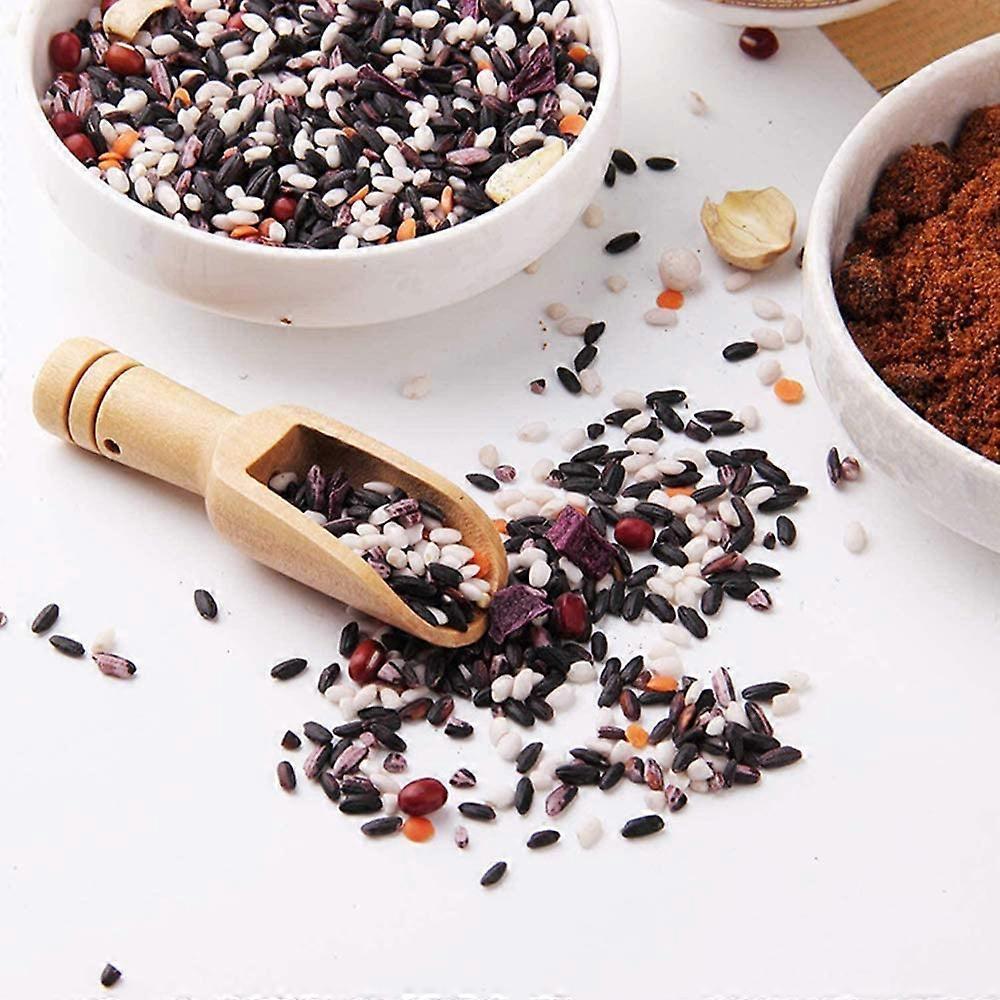 Mini Wooden Spoon, 12pcs 7.5cm Small Salt Spoon, Wooden Bath Spoon, Mini Wooden Scoop