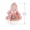 Plush Wearing Hat Snowman Ornament Soft Plush Snowman Statue  Window Display
