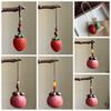 Strawberry Wooden Pendant Phone Chain Mangosteen Car Keyring Cute Sandalwood Keychain  Men