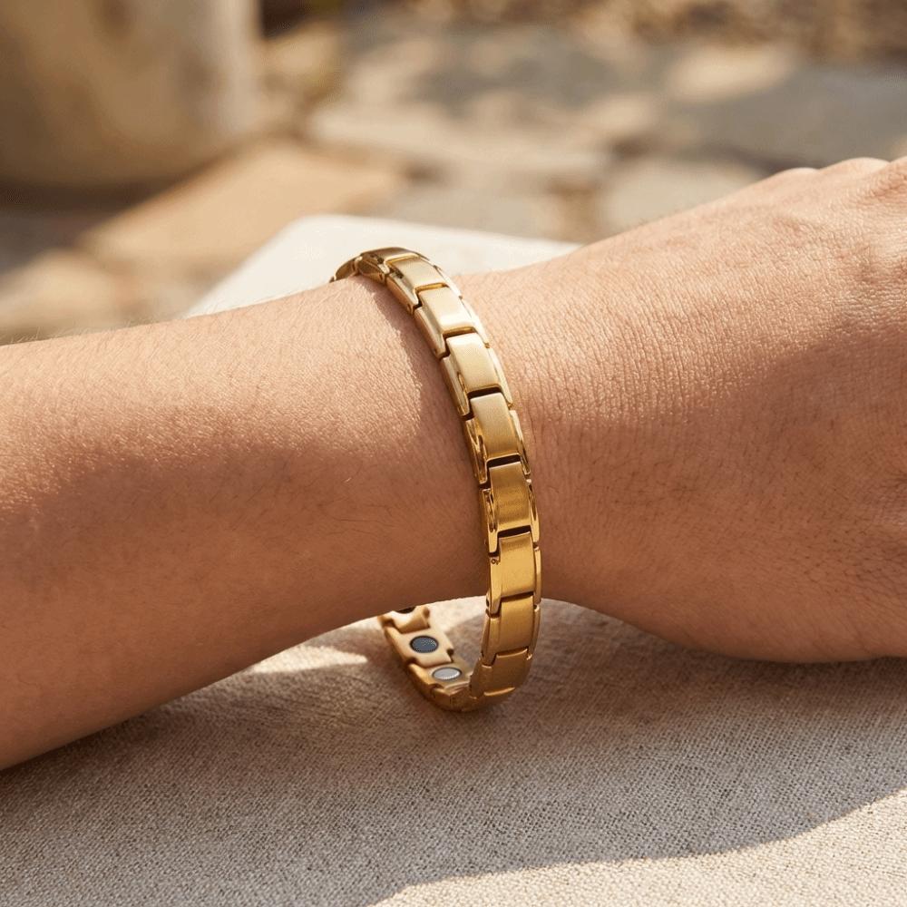 Stainless Steel Stainless Steel Bracelet Retro Magnetic Link Chain Magnet Couple Bracelets  Home