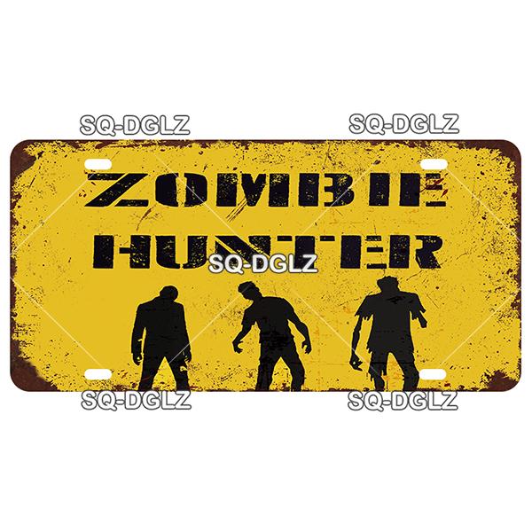 SQ-DGLZ Warning Beware Of License Plate WIFI Tin Sign State Wall Decoration Metal Sign Home Decor Painting Plaques Art Poster