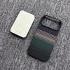 Applicable to iphone16promax mobile phone case half pack Kevlar carbon fiber magnetic suction Apple 17 anti-drop protective case