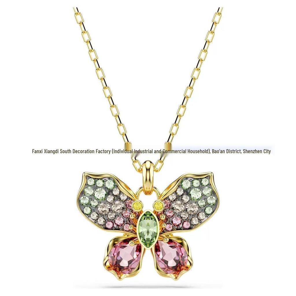 Idyllia Flower Dopamine Jewelry Set: Necklace, Bracelet, Earrings, Ring with Austria Crystals
