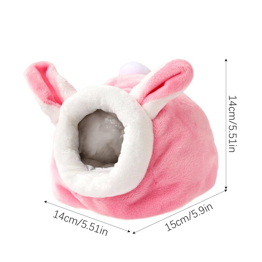 

Hamster Bed Cartoon Small Animal Bed Bedding House Hamster Hammock Non-Slip Small Animal Cage Accessories For Dwarf Hamsters розовый