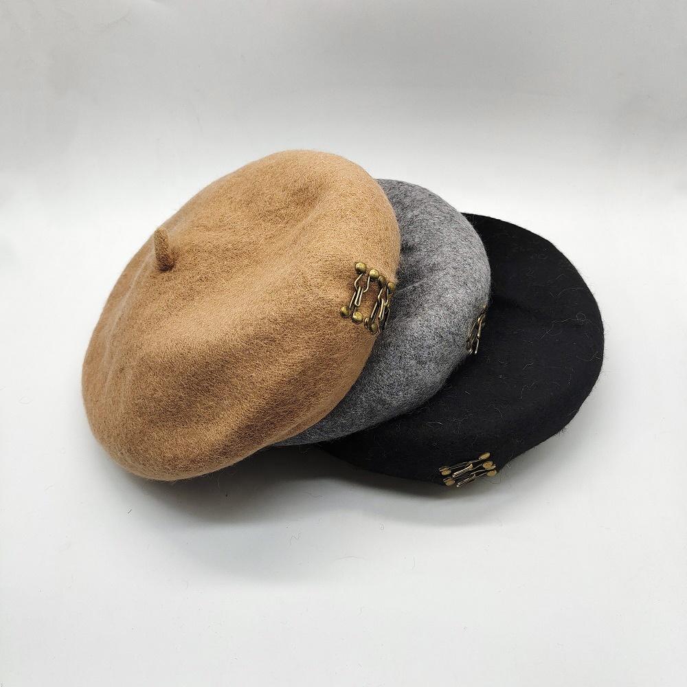 Women's Elegant Vintage French Style Winter Berets Classic and Plain Design for Fashion  for Ladies and Girls