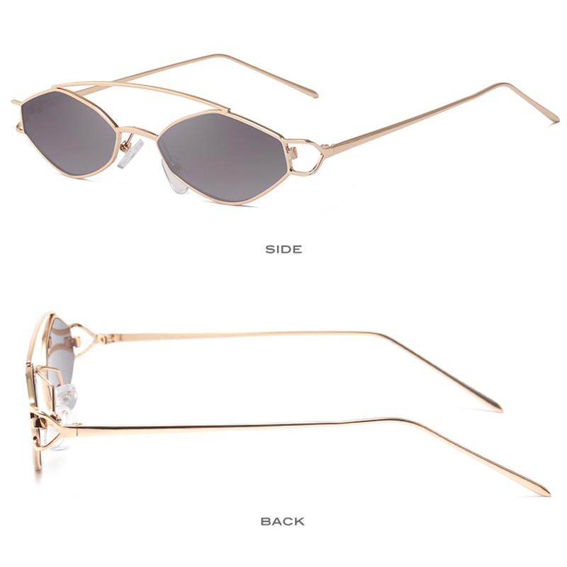 Timeless Women Vintage Sunglasses With Retro Small Metal Frame And Pc Lenses