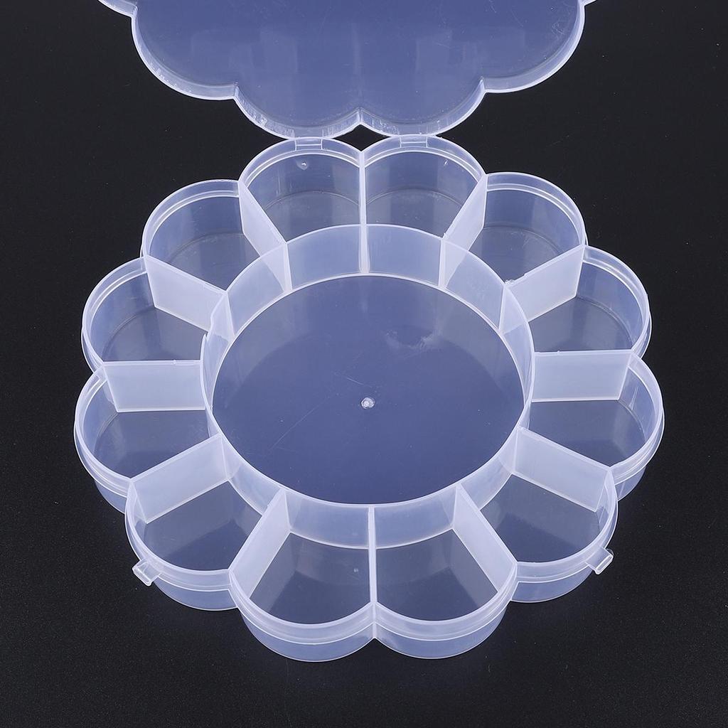 PVC Compartments Adjustable Practical Flower Storage Box Bead Ring Box Jewelry Presentation Organizer
