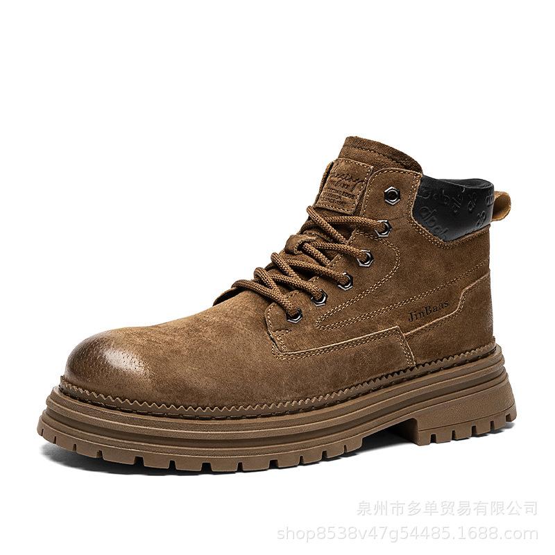 Casual Martin boots American retro short boots outdoor new thick-soled non-slip big yellow boots high-top tide boots