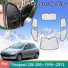 Car Full Coverage Sunshade For Peugeot 206 206+ 1998~2013 2001 2002 2008 2010 UV Protection Auto Accessories Window Sunvisor