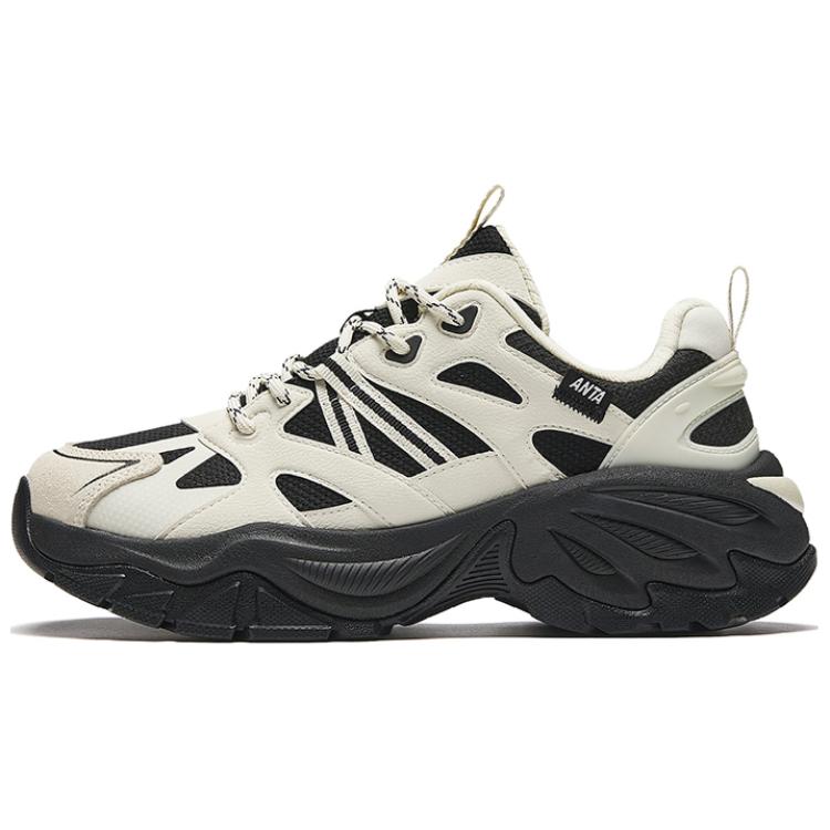 ANTA Women s Xingfeng Retro Chunky Dad Shoes Off White Black 122448808-3 36