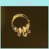 Vintage Moon And Star Steel Bracelets For Women With Electroplated Finish Summer