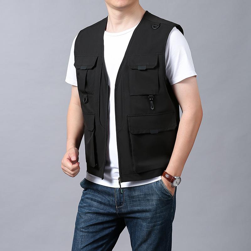 Fishing Vest Men's Multi Pocket Outdoor Workwear, Photography Sports Vest, Hiking Suit, Camisole Jacket