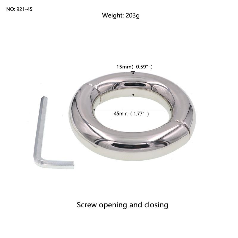 Metal Sex Toys Male Scrotum Binding Device Penis Ring Testicle Pendant Weight Bearing Ring Adult Supplies