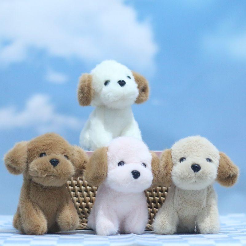 Charming Fluffy Plush Puppy Pendant Soft Stuffed Toy Keychain For Bags