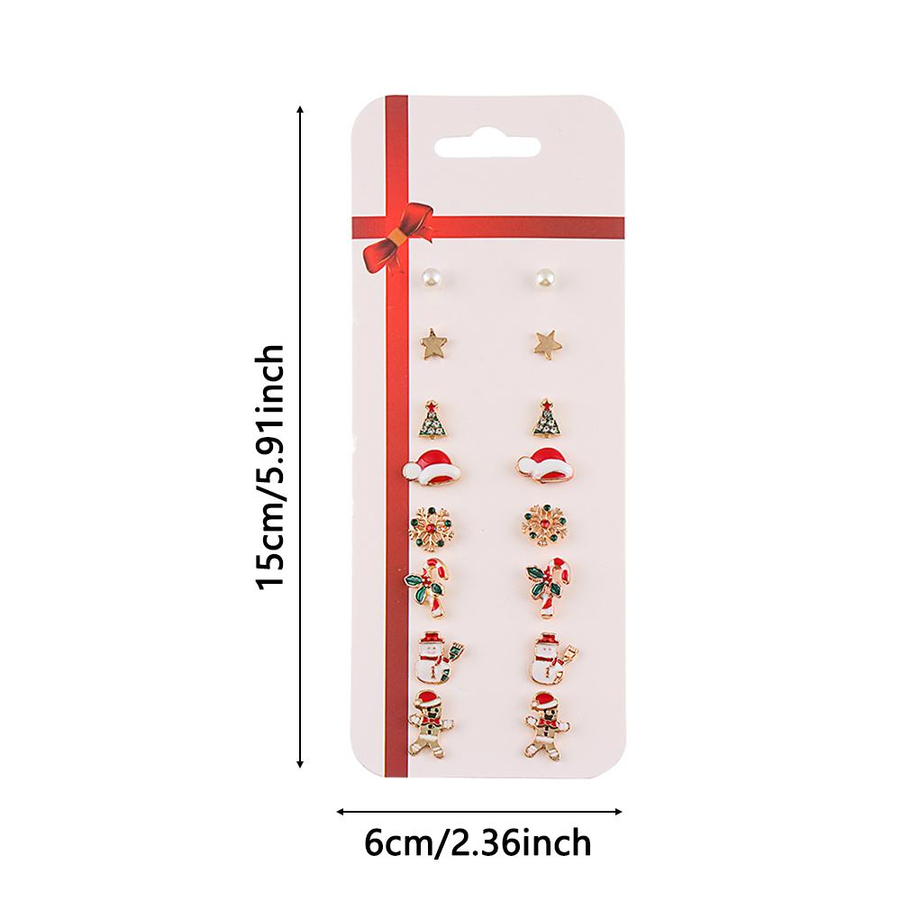 Jewelry Accessories Stocking Snowflakes Drop Dangle Christmas Earrings Set Ear Pendants Ear Studs