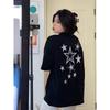 Plus Size Cotton T-Shirt Summer Lazy Style Short Sleeve Women's Top Couple Matching Loose Fit Casual Cartoon Print Tee 90kg Wear