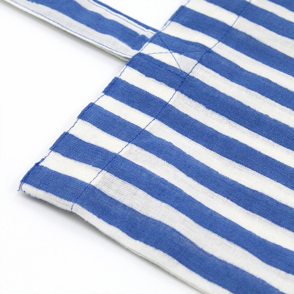 Bolsa Tote Estampada em Bloco Listrada Tomo Corporation, Azul, Feminina, Tamanho A4, Vertical, 32x38cm, 11725-750-508