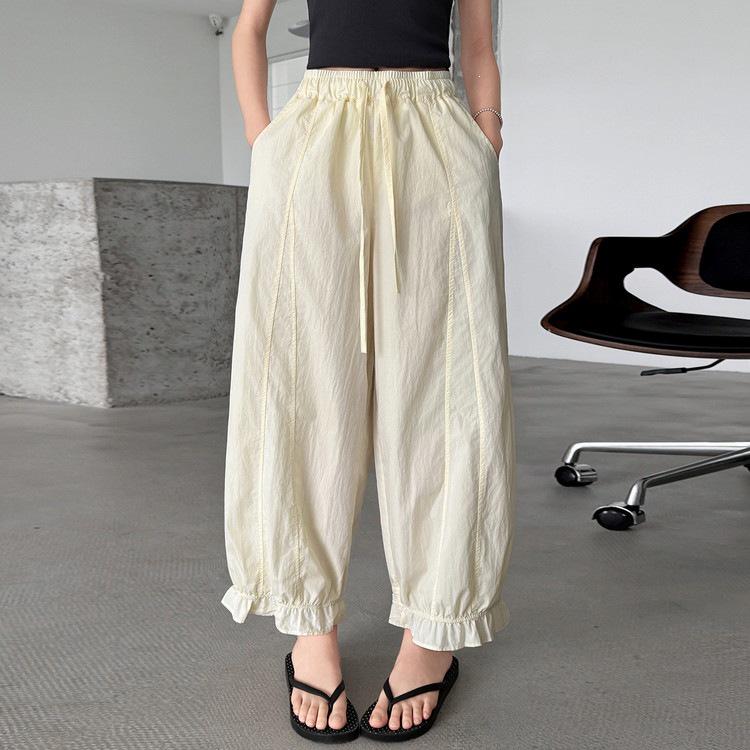 Girls' Summer Lace Wide-Leg Pants 2026 - Lightweight, Casual Bloom Pants for Outdoor Play