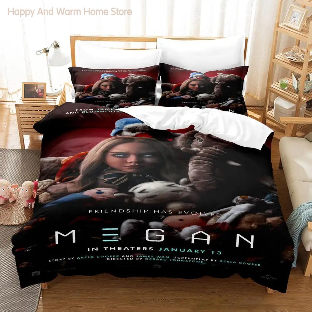M3Gan Movie Bedding Set Single Twin Full Queen King Size Bed Set Aldult Bedroom Duvetcover Sets 3D Anime Bed Sheet Set