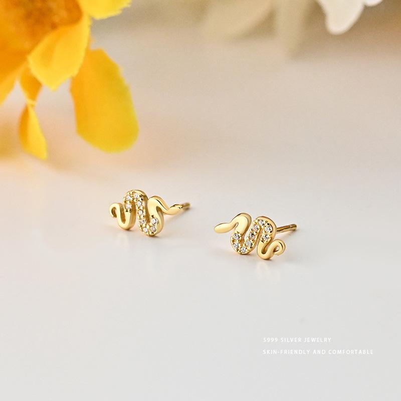 

Серьги-змеевик с бриллиантами, легкие, роскошные, модные, индивидуальные, высокого класса, красивые серьги, нишевый дизайн, чувство