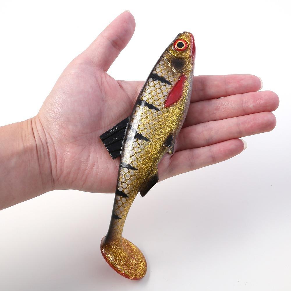 3D Eyes Artificial Swimbait T Tail Fishing Tackle Portable Simulated Fake Bait  Sea Fishing