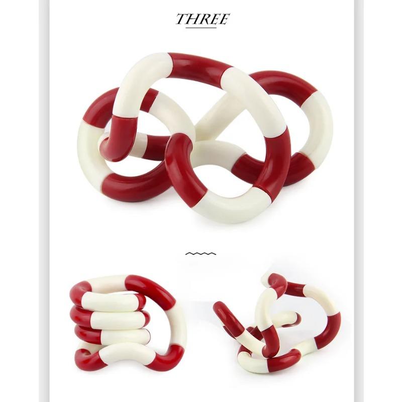 Fidget Spinner Řetízkové Hračky Kroucený Kruh Hračka Pro Dospělé Antistresový Spinner Ruční Hračky Děti Úleva od Stresu Řetízkové DIY Dárky pro Autisty