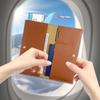 Portable Pu Leather Passport Cover Solid Color Light-weight Passport Holder Purse Bags Women