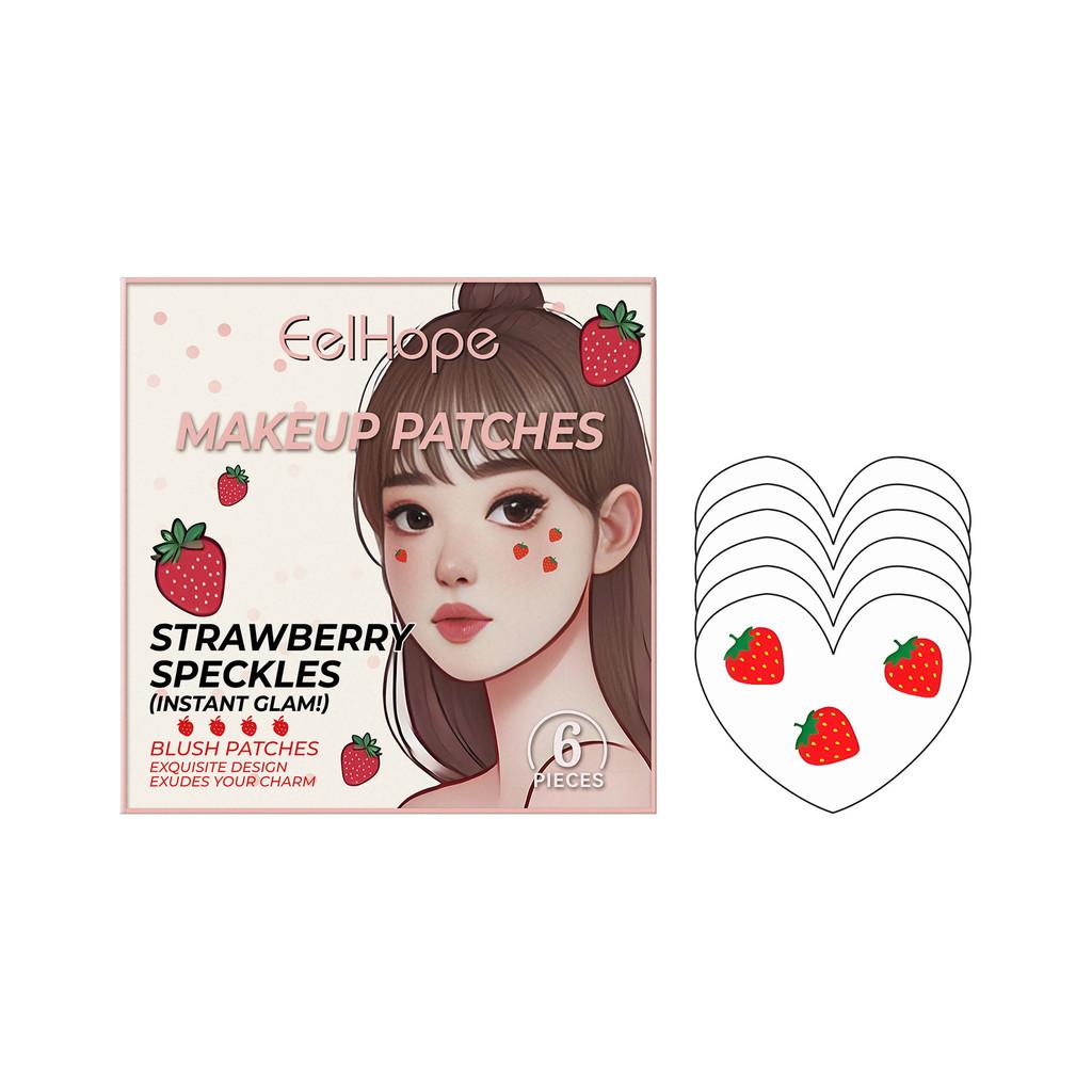 

Themed Strawberry Eelhope Face Makeup Stickers For Vibrant Party Looks Fashion And