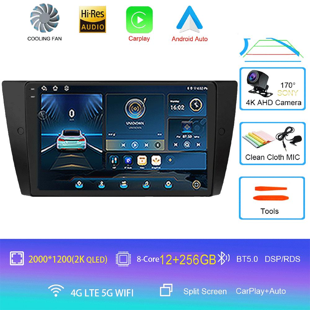 Android14 Carplay Auto For BMW E90 E91 E92 E93 3 Series Multimedia Car Radio Player WIFi+4G No 2din DVD Stereo Head Unit GPS DSP