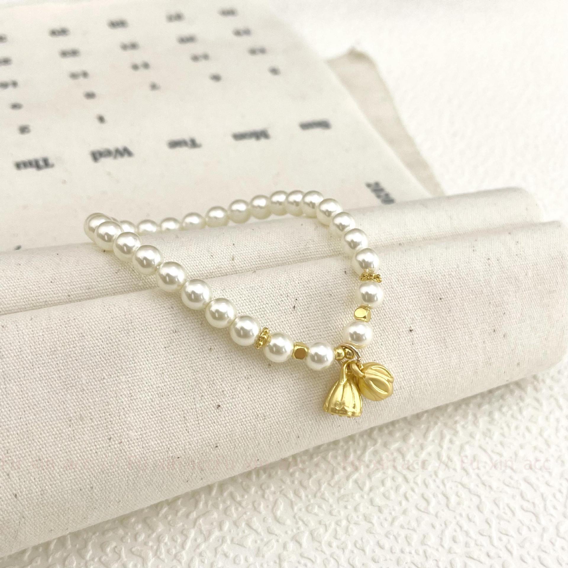 

Изысканный сладкий эмалевый браслет с бабочкой и жемчугом - Нишевый дизайн высокого класса для женщин S0238