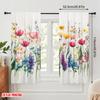 2pcs,2D Plane Printing Curtains&Window Treatment Blooming Canvas Polyester (without Rod) Decorations For Home Perfect for