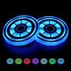 2PCS LED Car Cup Holder Lights – 7-Color Changing, Rechargeable Car Cup Holder Coaster Lights With Vibration Sensor – Cool Car Accessories For