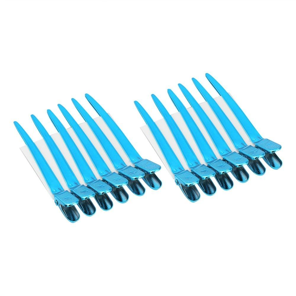 12pcs Professional Hair Styling Clips Durable Hair Sectioning Clips For Salon Styling синий
