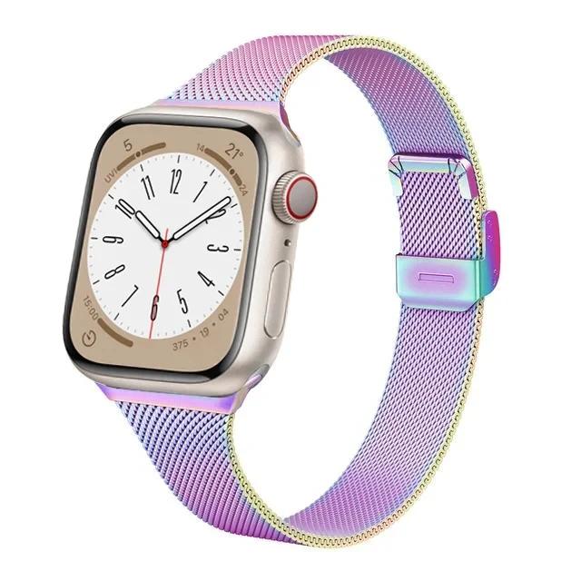 Milanese Strap for Apple Watch 44mm 40mm 45mm 41mm 46mm 42mm 38 49mm Metal Bracelet iWatch Series 10 Ultra 9 8 7 6 5 4 3 SE band