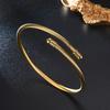 Retro Vintage Punk Style Titanium Steel Stacking Bracelet Set 18K Gold Rose Gold Silver Men's Stainless Steel Open Wire Bangle