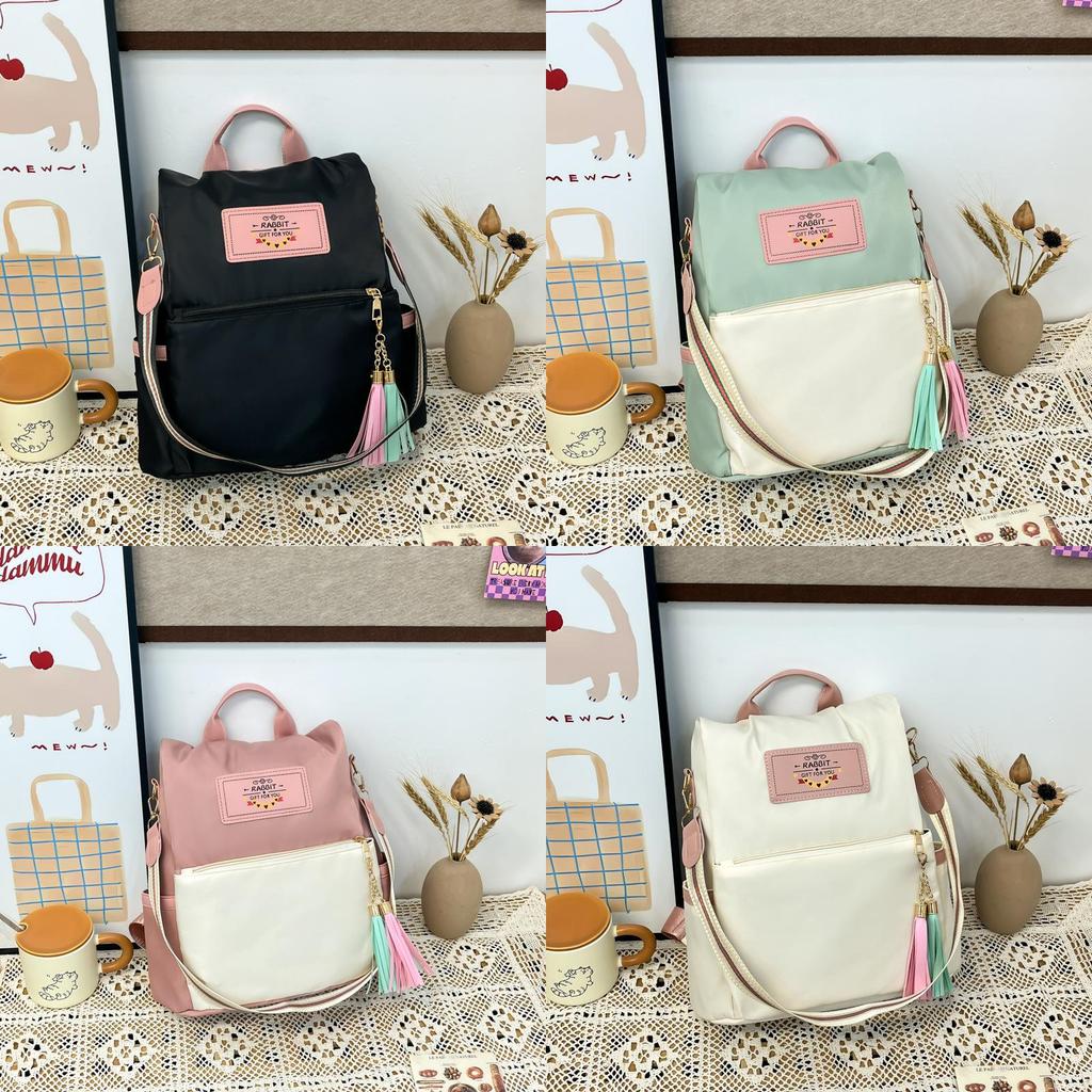 Nylon Double Shoulder Bag For Women With Durable Material And Zip Closure Perfect For Daily Use