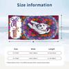 Floral Garden Theme Beach Towel Personalized Custom Name & Text Soft Quick Dry Beach Towel for Swimming Travel