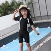 Costume da bagno intero a maniche corte per bambina 2026: Protezione Solare, Personalizzabile, per Allenamento - Taglie Media e Grande