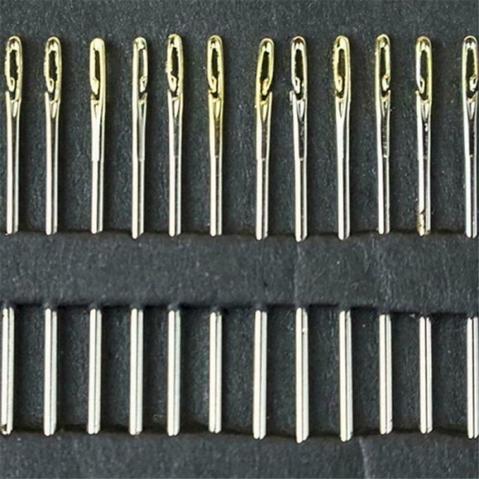 Aiguille à coudre - aiguille de réparation Argent 12 PCS Une Seconde Auto Facile Enfilage Aiguilles À Main Aiguilles À Coudre