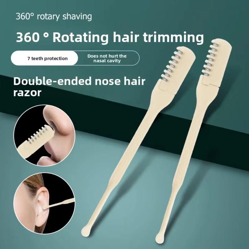 5PCS/10PCS Double Sided Nose Hair Trimmer 360 Degree Nose Hair Scraper  Hair Removal