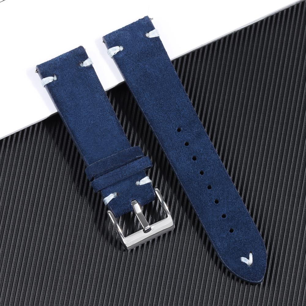 18mm 20mm 22mm High Quality Suede Leather Vintage Watch Band for Seiko Watch Leather Strap Watchband Replacement Sport Bracelet