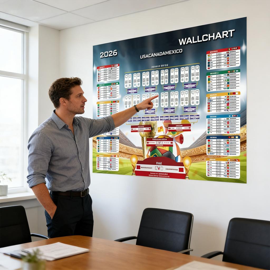 Football Fans 2026 Poster, Tournaments Decoration, Gift For Football Fans, Family And Friends, Party Decoration