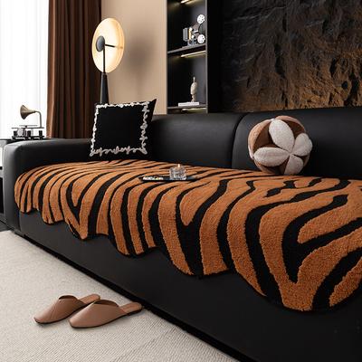 New Special-Shaped Sofa Cushion Light Luxury High-End Non-Slip Seat Cushion Autumn And Winter Straight Row Plush Leather Sofa Cover