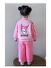 Kuromi Girls' Spring/Autumn 2025 Fashionable Baseball Uniform Two-Piece Set - Trendy Sporty Outfit