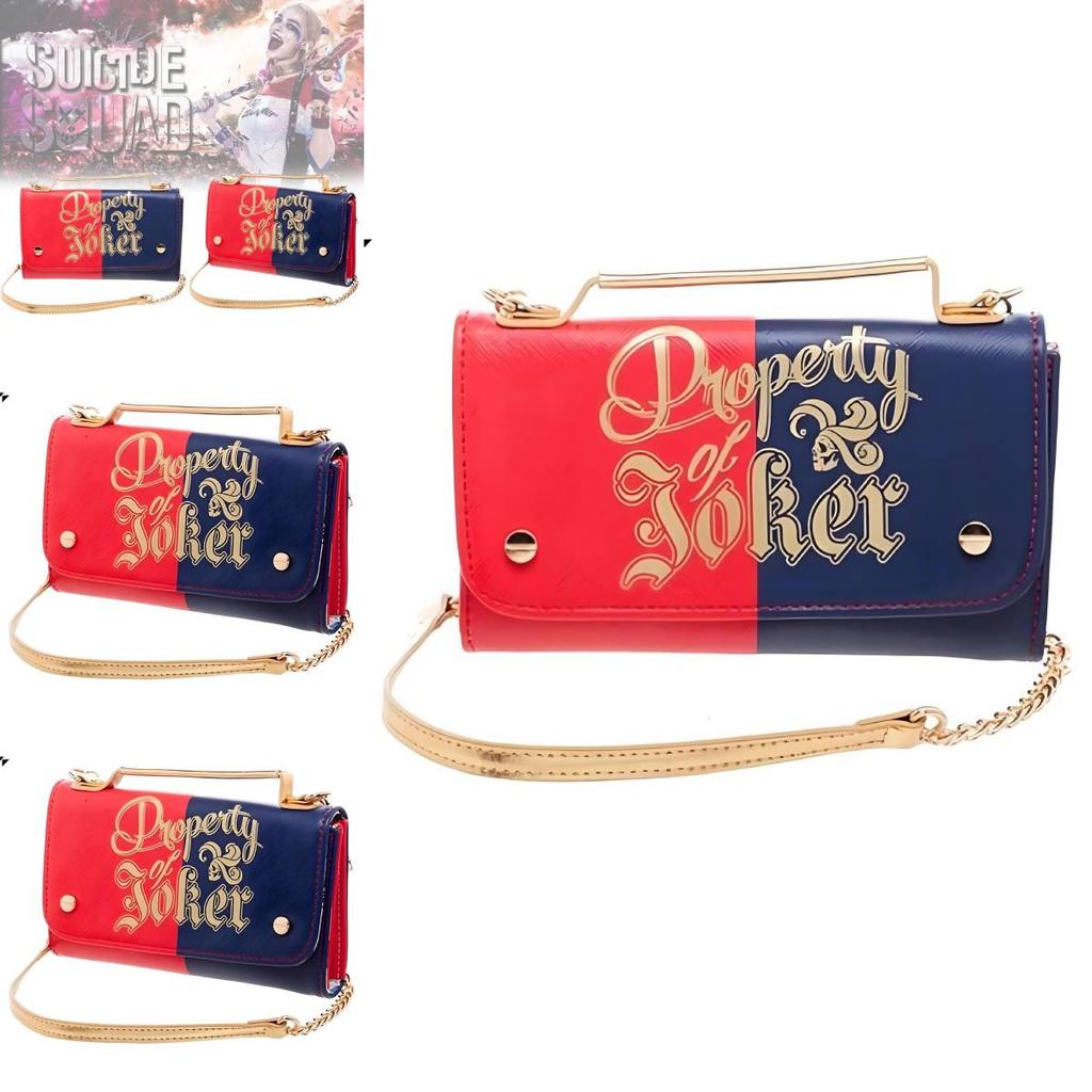 Suicide Squad Umhängetasche aus PU-Leder mit Metallkette für Damen Reiseaccessoires