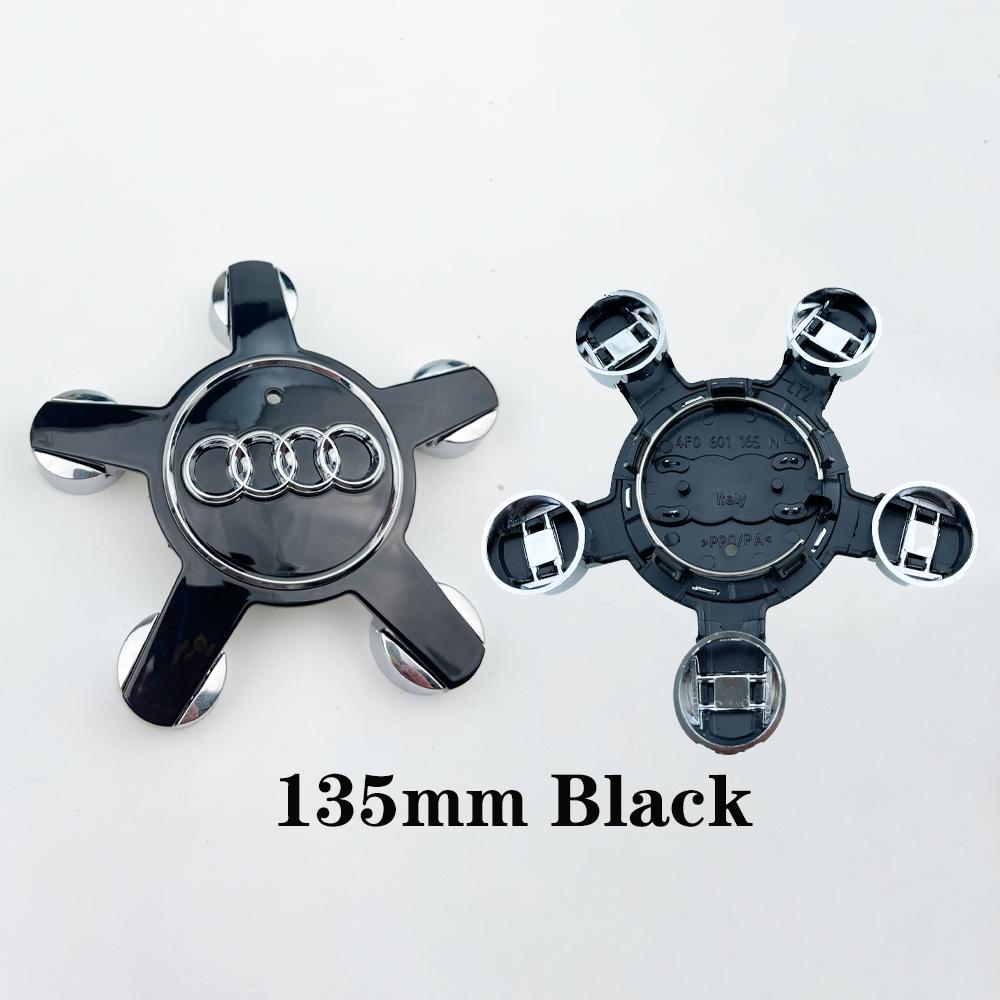 For Audi 8VAA---4pcs 135mm Car Hub Caps 4F0601165 For Audi A4 A5 A6 A7 Q3 Q5 A3 S5 Accessories Auto Wheel Center Cap Hubcap Rim Covers