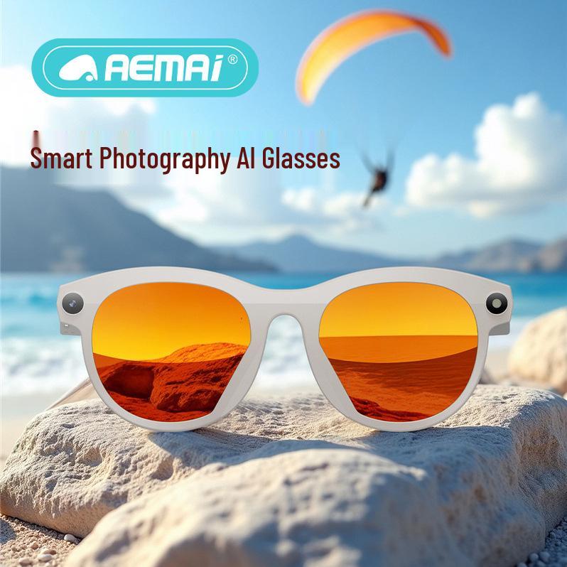 In Stock ZN447 Smart AI Glasses: 13MP Camera, Myopia Translation, Bluetooth, 4K HD Video Recording, Call & Photo Shooting.