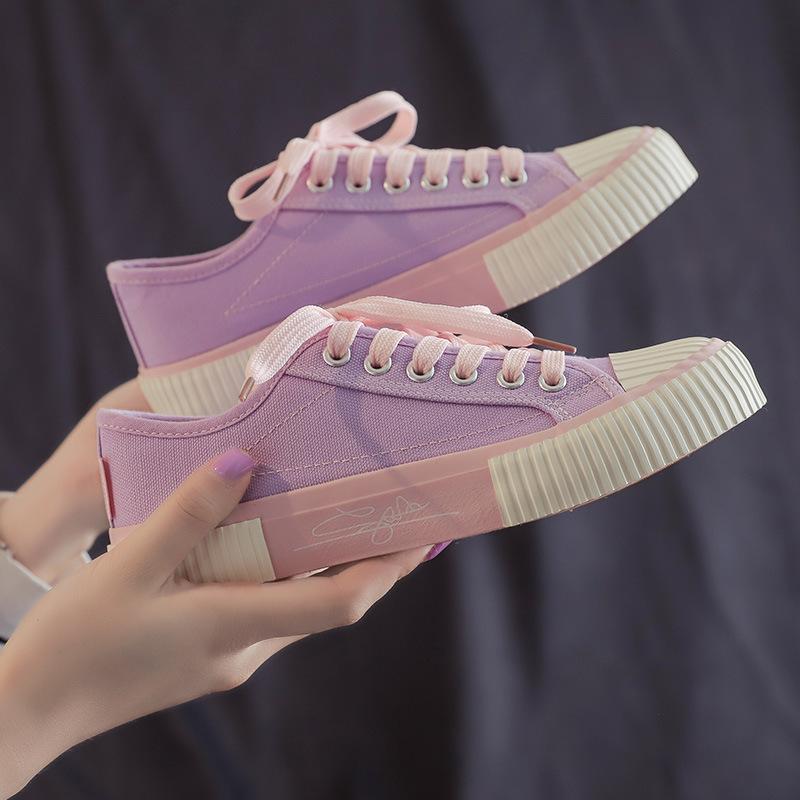 Spring new biscuit shoes canvas shoes women's low-top trendy shoes women's shoes student shoes